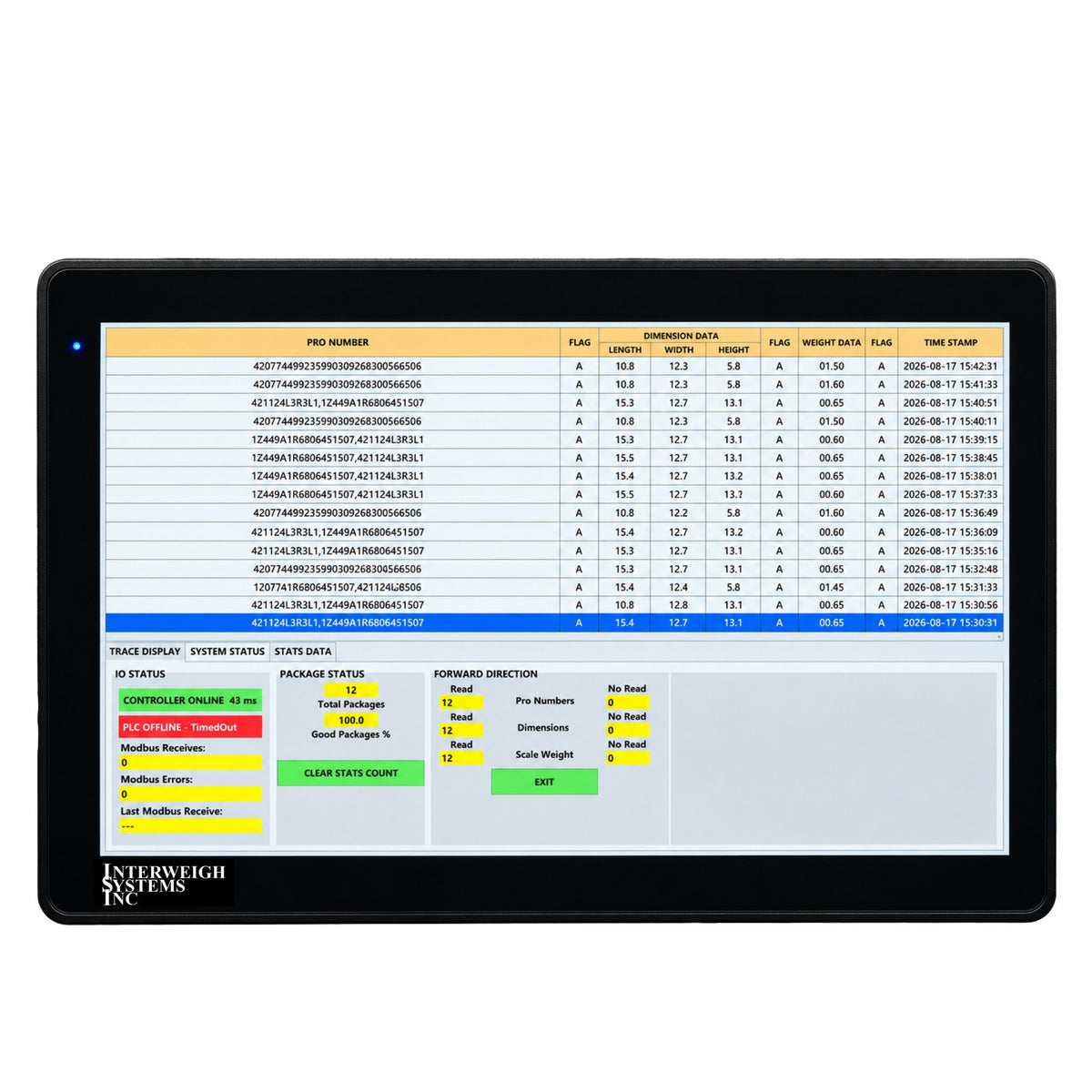 In-Motion Weigh, Dimension, Barcode Solution
